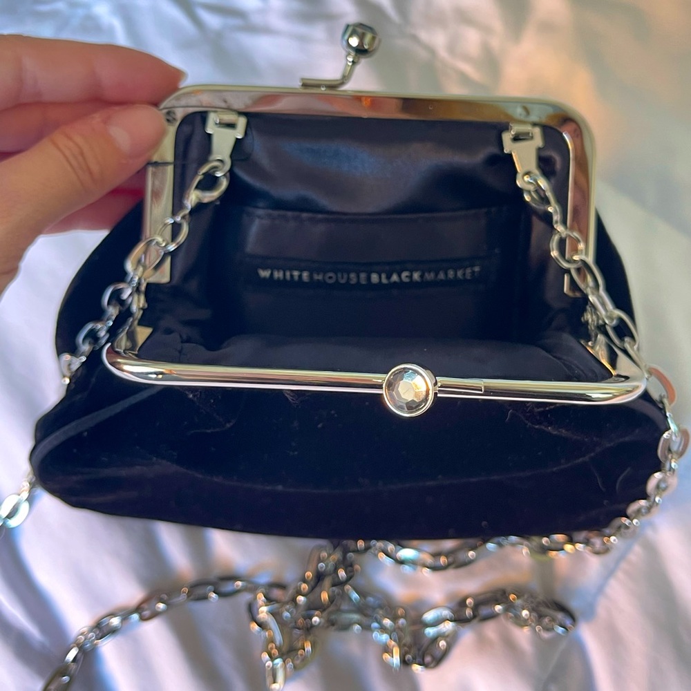 White House Black Market Clutch with chain